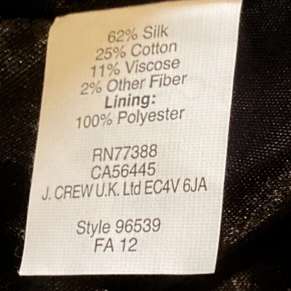 J. Crew Style 96539 Navy Tweed Jacket Sz 2 #164F - Picture 10 of 11